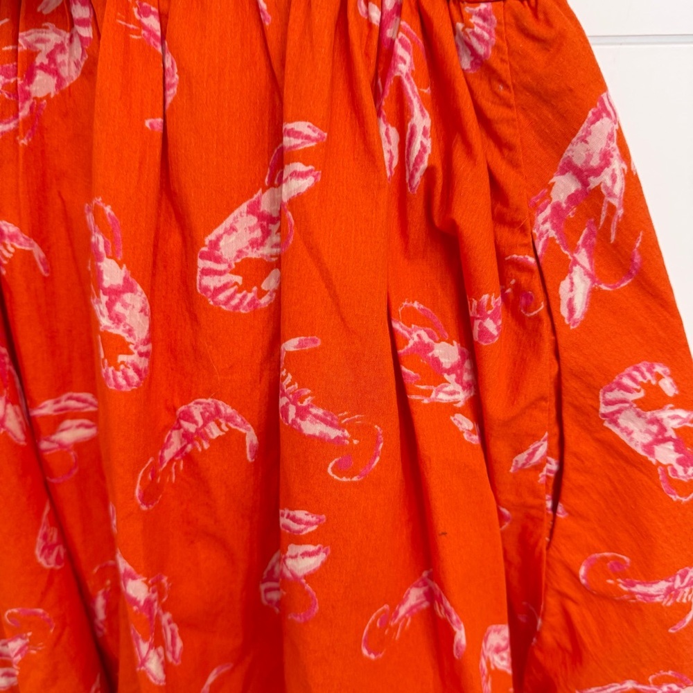 Anthropologie Maeve Mainely Lobster Wrap Dress red 23685 - Picture 7 of 11
